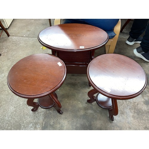 70 - MAHOGANY AND OVAL OCCASIONAL TABLES