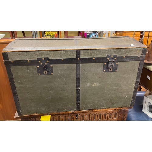 58 - EARLY 20TH CENTURY DOMED CABIN TRUNK