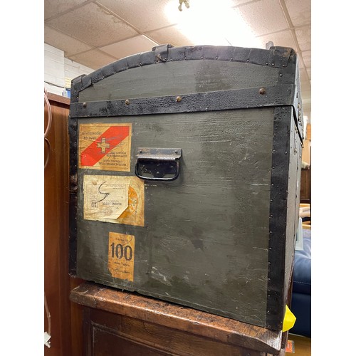 58 - EARLY 20TH CENTURY DOMED CABIN TRUNK