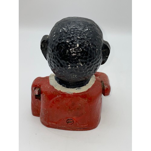 558 - CAST IRON JOLLY NEGRO MONEY BOX