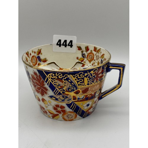 444 - PAIR OF F. MORLEY CHINOISERIE PLATES AND 19TH CENTURY MOUSTACHE CUP