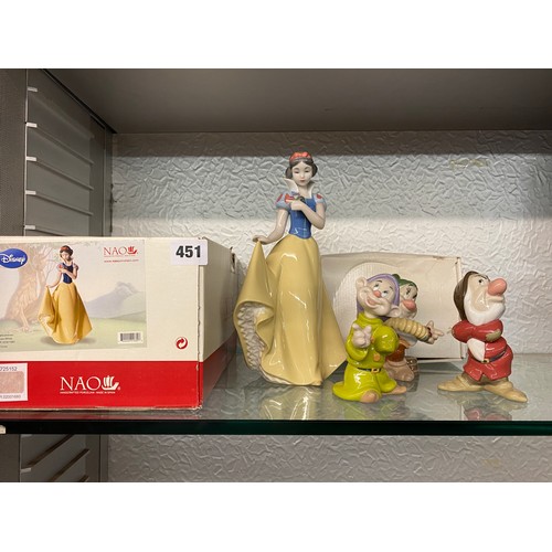 451 - BOXED NAO SNOW WHITE 8725152 AND THREE DWARFS INC. GRUMPY, HAPPY AND DOPEY