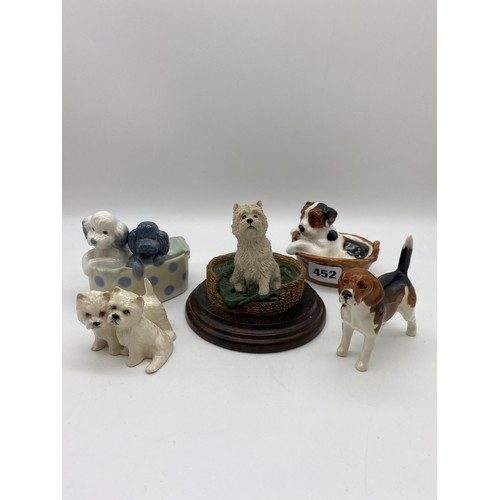 452 - BESWICK BEAGLE, ROYAL DOULTON, NAO AND COUNTRY ARTIST DOG FIGURES