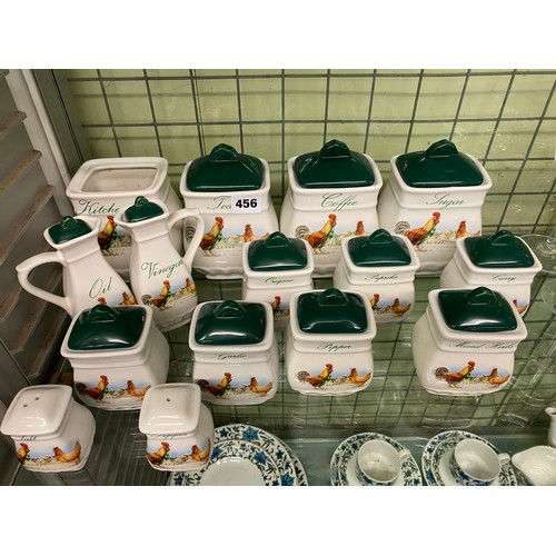 456 - COLLECTION OF HEN AND COCKEREL STORAGE CANISTERS