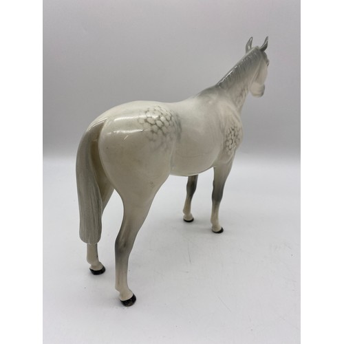 564 - BESWICK DAPPLE GREY HORSE THE WINNER 2421 GLOSS