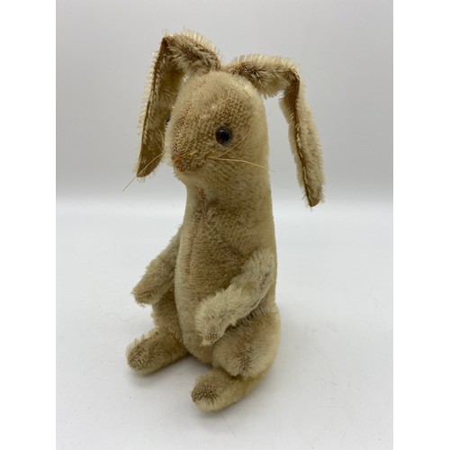 593 - MOHAIR PLUSH STANDING RABBIT