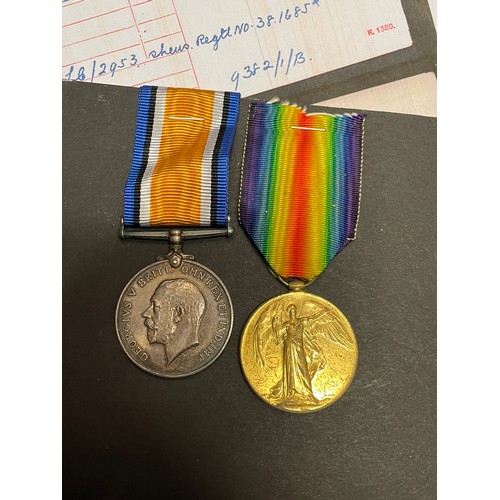 636 - WWI MEDAL DUO TO 325765 PTE W. HOGG R.SCOTS