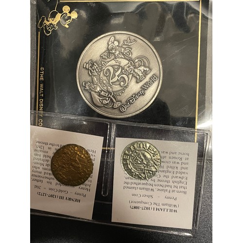 657A - SIX REPLICA EARLY ENGLISH COINS, FROM WILLIAM I PENNY THROUGH TO HENRY VIII HALF GROAT, ALONG WITH A... 