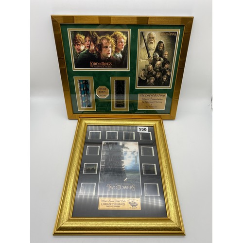 550 - ORIGINAL LIMITED EDITION 181/750 FILM CELL THE LORD OF THE RINGS, THE FELLOWSHIP OT THE RING AND THE... 