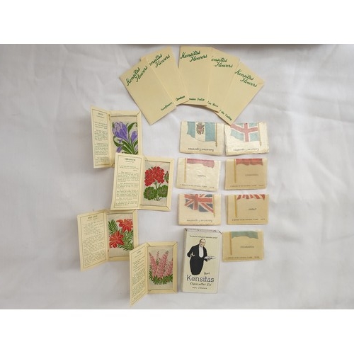 683 - PACKET OF KENSITAS SILK TOBACCO CARDS FLAGS AND FLOWERS