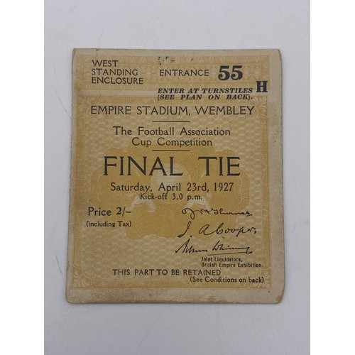 663 - 1927 FA CUP FINAL TIE ENCLOSURE TICKET