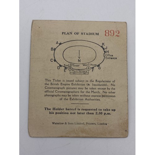 663 - 1927 FA CUP FINAL TIE ENCLOSURE TICKET