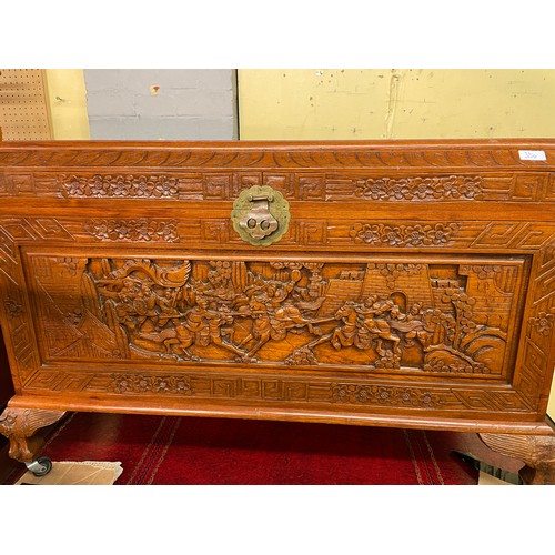 199 - CARVED CHINESE CAMPHOR CHEST