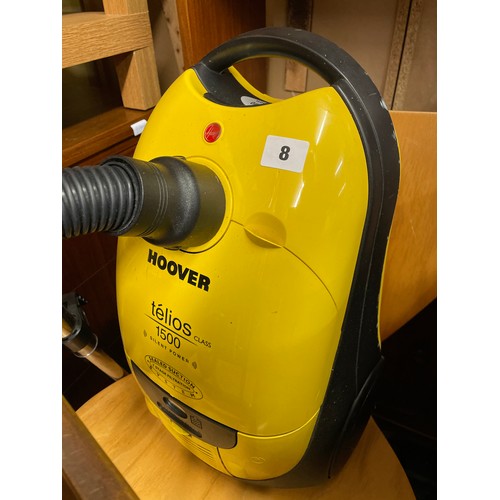 8 - YELLOW HOOVER TELIOS SILENT POWER VACUUM CLEANER