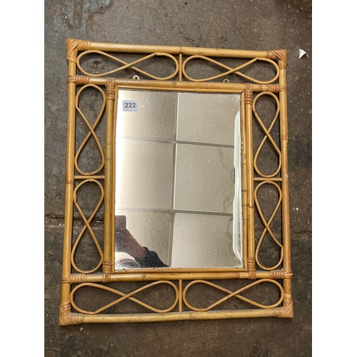 222 - BAMBOO RECTANGULAR FRAMED MIRROR