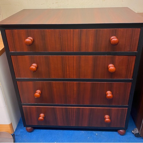 14 - 1960S WALNUT FOUR DRAWER CHEST