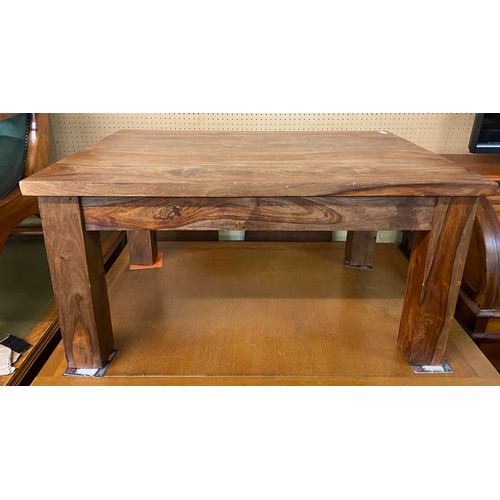 213 - MANGO WOOD CHUNKY LEG COFFEE TABLE