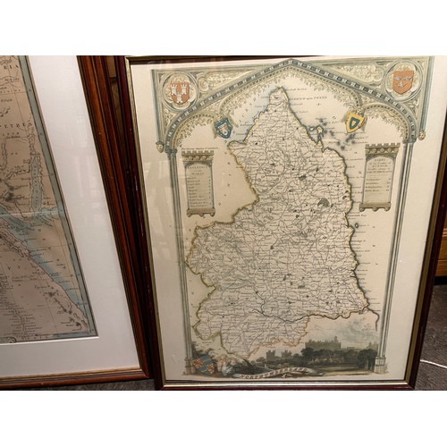 51 - ANTIQUARIAN STYLE MAP OF EGYPT AND TWO COUNTY MAPS OF NORTHUMBERLAND AND SUFFOLK