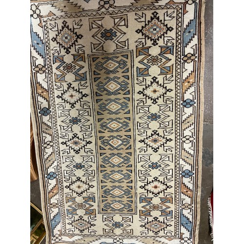 216A - Red pattern rug and one other 135cm x85 142cm x94