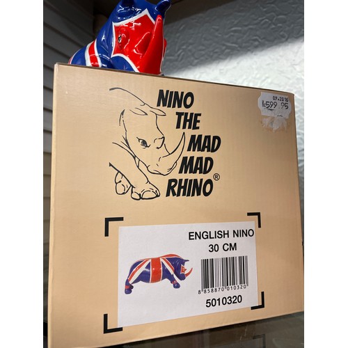 254 - BOXED NINO THE MAD RHINO UNION JACK FIGURE