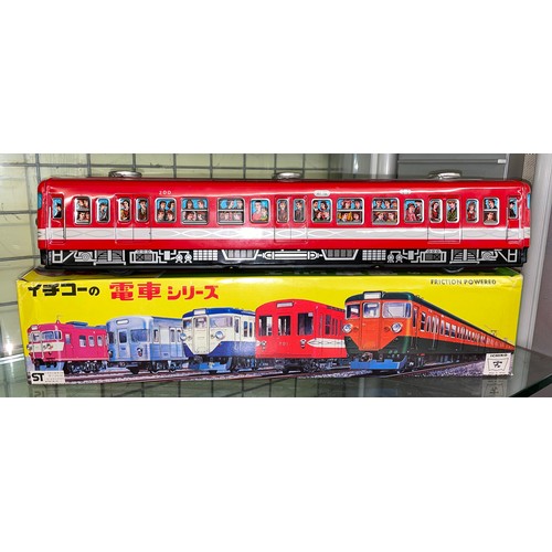 266 - ICHIKO JAPANESE ENAMEL FRICTION POWER TIN PLATE TRAIN