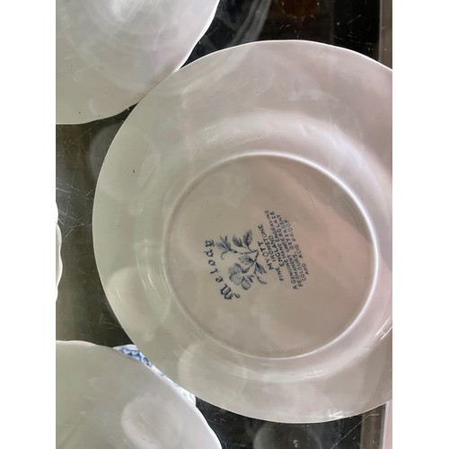 283 - TWO BLUE AND WHITE TRANSFER PRINTED TEA  AND PART DINNER SETS