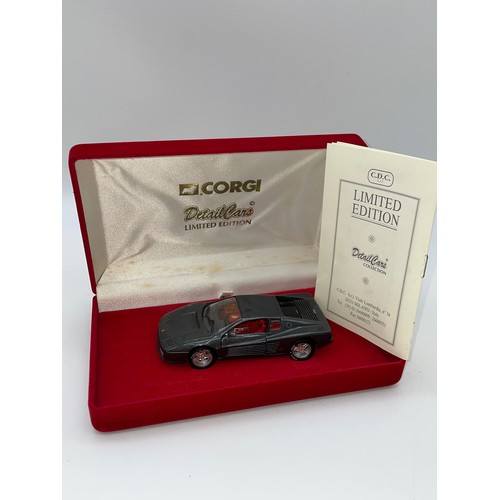 447 - VELVET CASED CORGI LIMITED EDITION FERRARI 512TR WITH CERTIFICATE