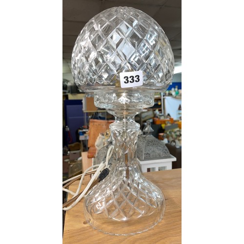 333 - GLASS MUSHROOM LAMP