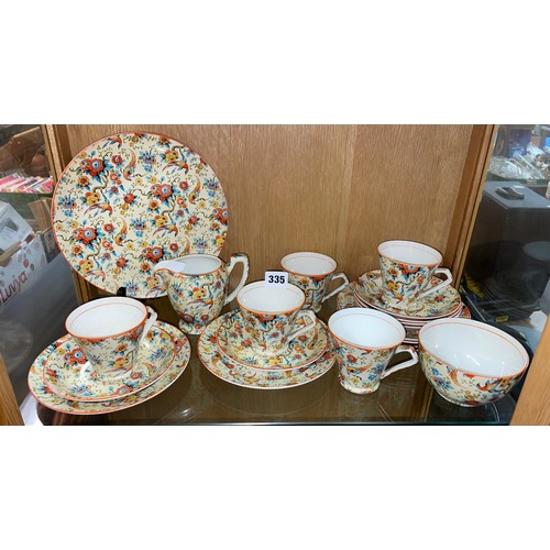 335 - BURSLEM ART DECO CONICAL PART TEASET