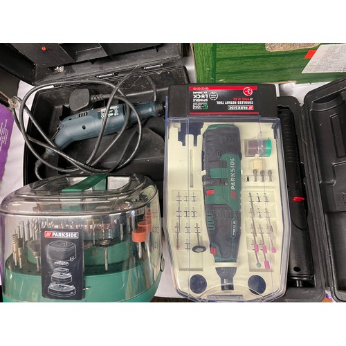 415 - PARKSIDE CORDLESS ROTARY TOOL SET AND ACCESSORIES