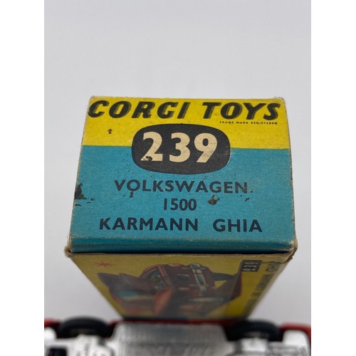 433 - BOXED CORGI TOYS 239 VOLKSWAGEN 1500 KARMANN GHIA