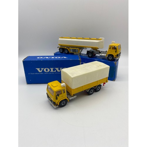 438 - BOXED VOLVO F7 FUEL TANKER AND BOXED VOLVO F7 TRUCK WITHOUT TRAILER