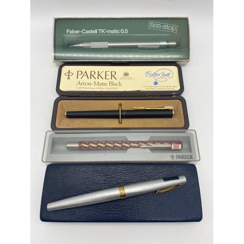 446 - PARKER ARROW MATE ROLLERBALL PEN, AND OTHER PENS