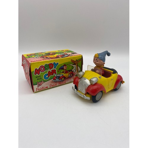 466 - NODDY AND HIS CAR FRICTION CAR, PACK OF CARDS, AND TOY TOWN BAGATELLE