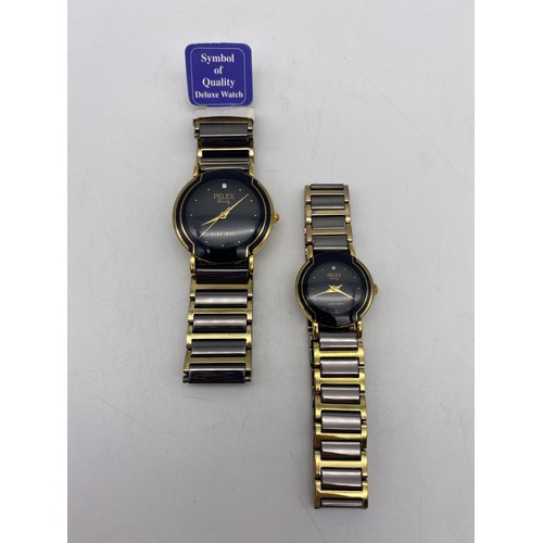 510 - BOXED PELEX HIS AND HERS QUARTZ WRISTWATCH SET