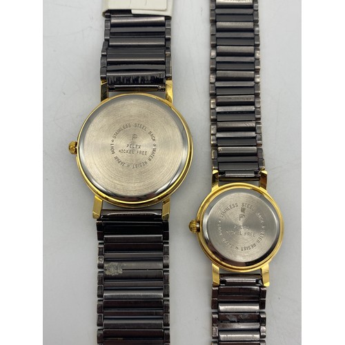 510 - BOXED PELEX HIS AND HERS QUARTZ WRISTWATCH SET