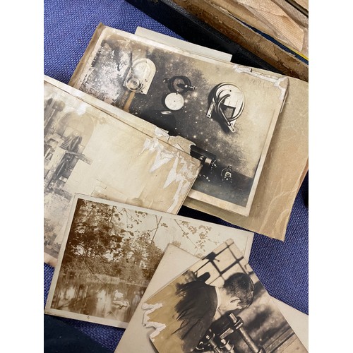 544 - BOX CONTAINING GLASS PHOTOGRAPHIC SLIDES COVERING FACTORY ENVIRONMENT AND MOTORCYCLES