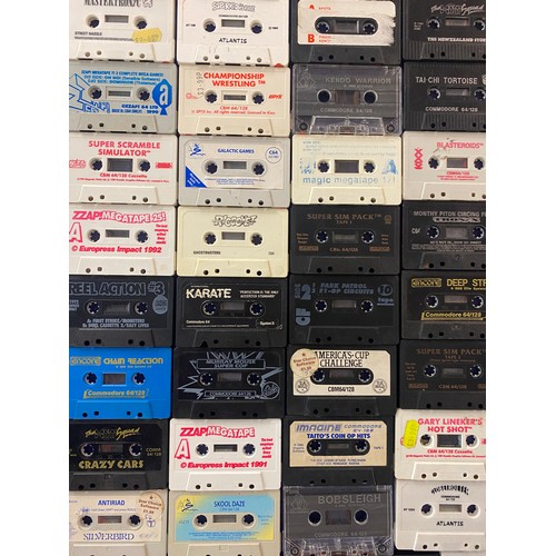 469 - CARTON OF UNBOXED COMMODORE 64 CASSETTE GAMES APPROX 100