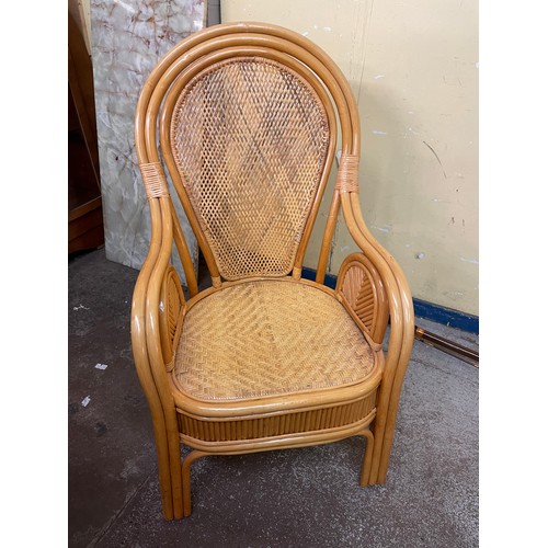 122 - BAMBOO AND RATTAN CONSERVATORY ARMCHAIR