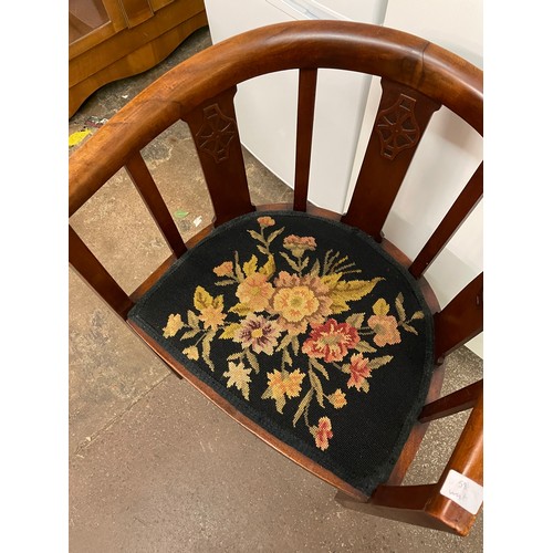 105 - EDWARDIAN MAHOGANY TUB ARMCHAIR