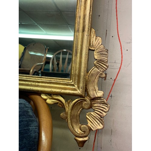 16 - GILT ACANTHUS OVER MANTLE MIRROR