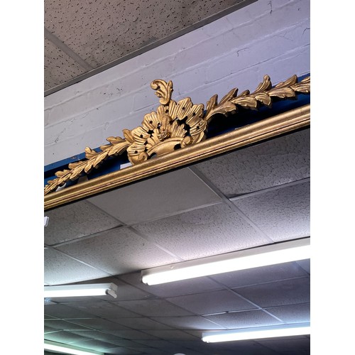 16 - GILT ACANTHUS OVER MANTLE MIRROR