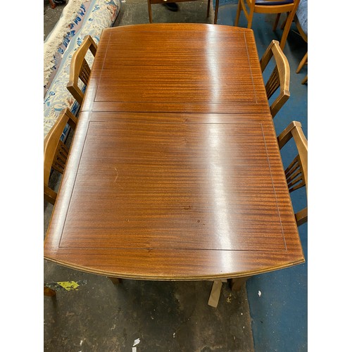 3 - 1950S/60S BARTLETT TEAK EXTENDING DINING TABLE, CHAIRS AND SIDEBOARD