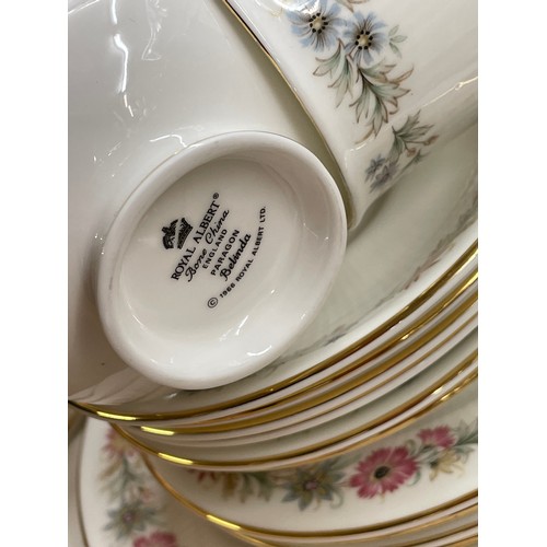 341 - ROYAL ALBERT BONE CHINA BELINDA TABLEWARES, CUT GLASSWARE, BUSH RADIO