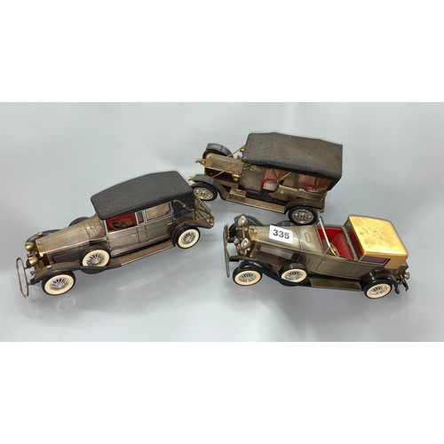 335 - THREE JAPANESE VINTAGE LIMOUSINE MODEL CARS