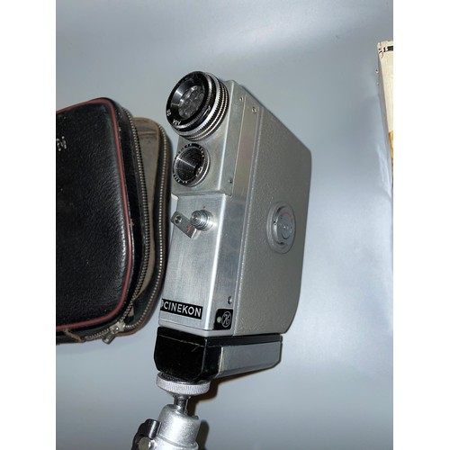 322 - VINTAGE CINEKON CAMERA WITH TRIPOD