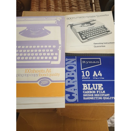 265A - BOXED BOOTS PT400 PORTABLE TYPE WRITER