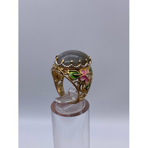 403 - SEVEN SILVER MULTI COLOURED STONE DRESS RINGS