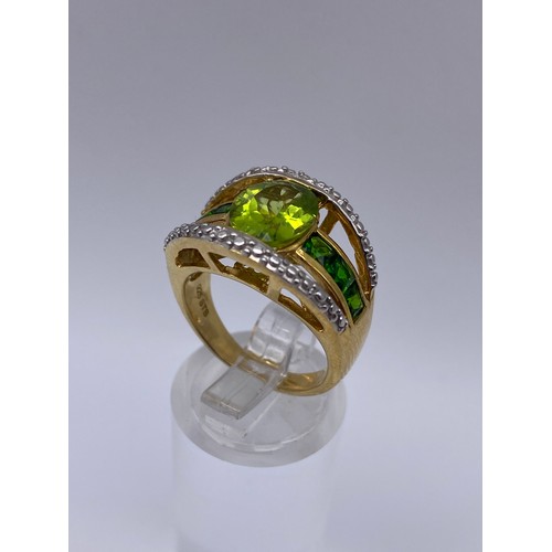 403 - SEVEN SILVER MULTI COLOURED STONE DRESS RINGS