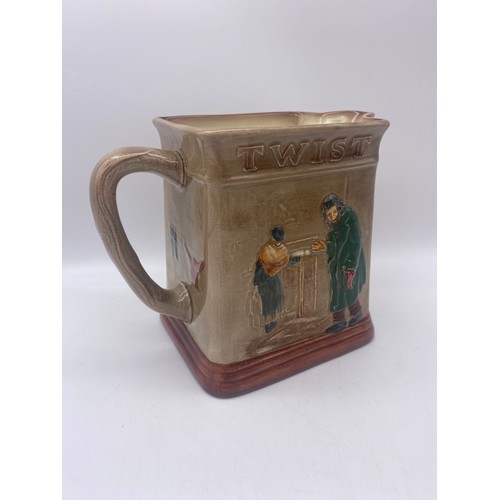 480 - ROYAL DOULTON STONEWARE EQUESTRIAN HUNTING TANKARD, ROYAL DOULTON DICKENSWARE BILL SYKES SHALLOW DIS... 